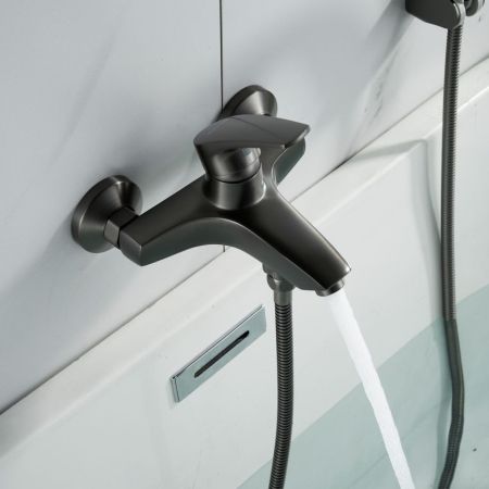 Смеситель для ванны Shevanik S5002T, оружейная сталь, артикул S5002T