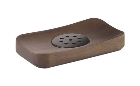 Gedy Dafne, настольная мыльница, цвет черный матовый - орех, артикул 3911(30)