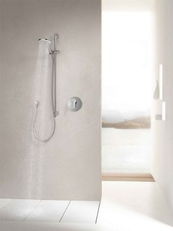 Душевой гарнитур, Kludi, Freshline, размер штанги, мм-600, размер шланга, мм-1600, размер душевого диска, мм-140, форма лейки-круглая, количество режимов-3, тип стуи-дождевая, мягкая, массажная, передвижной держатель для душа, с крепежным материалом, цвет, артикул 6793005-00