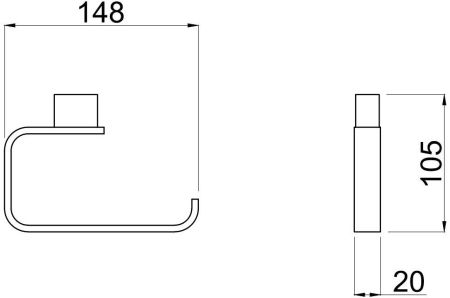 Держатель туалетной бумаги Allen Brau Infinity 6.21007-00 хром, артикул 6.21007-00