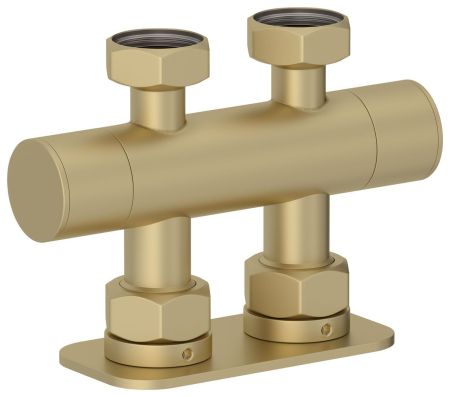 Вентиль 2х3/4" прямой скрытый-скрытый EU50 (Матовая шампань)