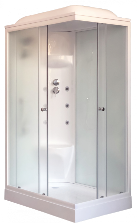 Душевая кабина Royal Bath RB 8120HP7-WC (белое/матовое) левая, артикул RB8120HP7-WC-L