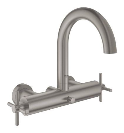 Смеситель GROHE Atrio New двухвентильный для ванны, настенный монтаж, суперсталь (25010DC3) Смеситель GROHE Atrio New двухвентильный для ванны, настенный монтаж, суперсталь (25010DC3)