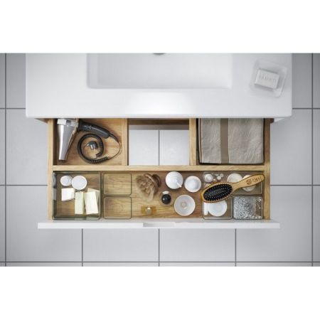 Тумба под раковину EXCELLENT Tuto 60 см (белый/дуб), 2 ящика, артикул MLEX.0103.600.WHBL