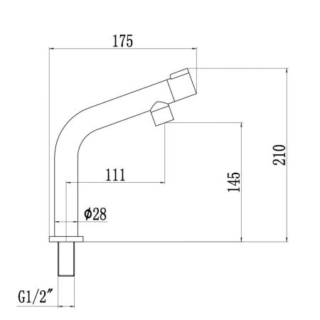 Кран на одну воду Fmark FS12211, сатин