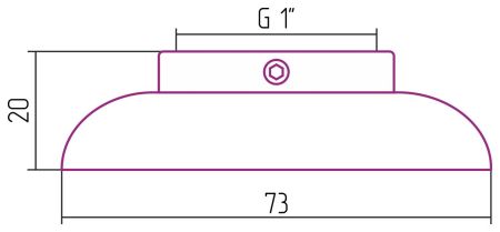 Отражатель декоративный н/ж "СТИЛЬЕ" (d вн. - 1") (Белый), артикул 12100-0100