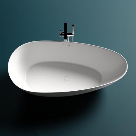 Salini PAOLA In Ванна отдельностоящая 1720х827х578мм, ''Up&Down'', сифон, слив-перелив, (нужен подиум) S-Sense, глянцевый, белый. Фурнитура: белая., артикул 101612G