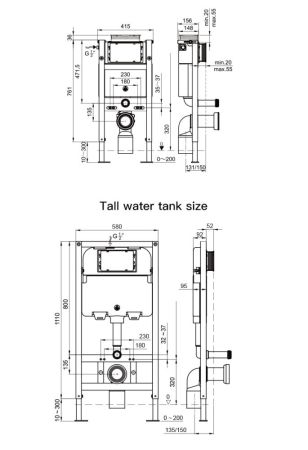 Электронный унитаз-биде подвесной с инсталляцией и хромированной кнопкой TIMO (TЕ-751), артикул TE-751