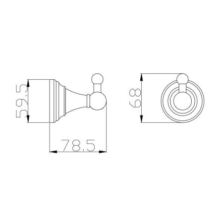 Крючок для ванной комнаты Rav Slezak MORAVA MKA0100Z, золото, артикул MKA0100Z