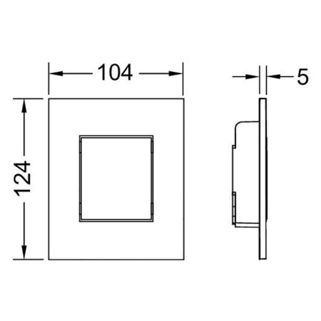 TECEnow Urinal. Панель смыва с клавишей, белая матовая, артикул 9242407