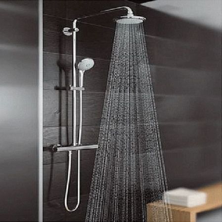 Душевая стойка, Hansgrohe, Croma, смеситель-есть, тип открывания воды-однорычажный, тип регулирования воды-керамический картридж,  верхний душ-есть, форма верхнего душа-круглая, размер верхнего душа-220, держатель верхнего душа-есть, вынос, мм-400, количе