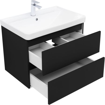 Тумба под раковину Aquanet Вега 2.0 70 черный, артикул 00337954