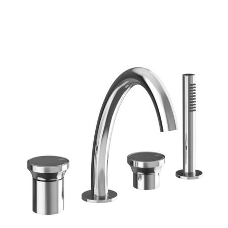 GESSI Origini Смеситель для ванны на 4 отв, с ручной лейкой цвет: хром, артикул 66037#031