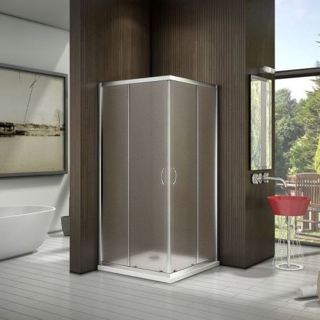 Душевой уголок Good Door Latte CR-100 100x100 профиль Белый стекло прозрачное