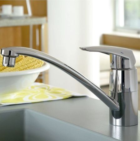Смеситель для кухни GROHE Eurodisc с низким изливом, хром (33770001), артикул 33770001