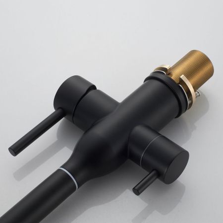 Смеситель для кухни с подключением фильтра Shevanik S248H, черный