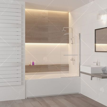 Шторка на ванну RGW Screens SC-06 80x150 профиль Хром стекло прозрачное, артикул 03110608-11