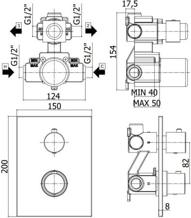 Смеситель для душа Paffoni Light LIQ518CR/M (с внутренней частью), артикул LIQ518CR/M
