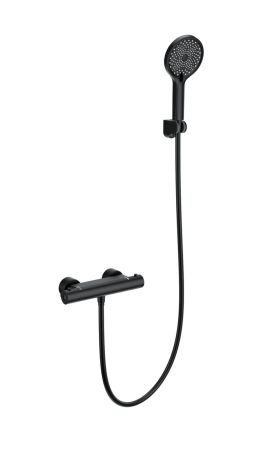 Смеситель для душа с термостатом WONZON & WOGHAND INN 3, Черный матовый (WW-B2003-A-MB)