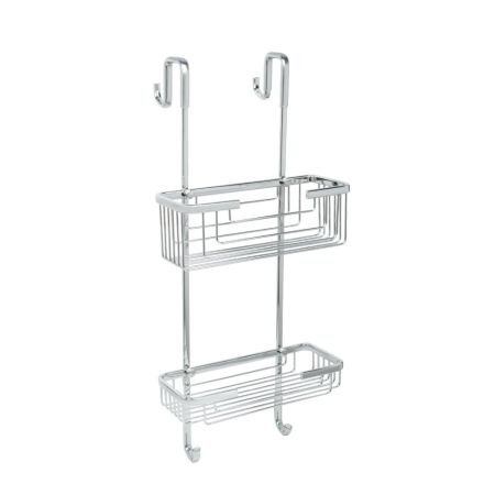 Полка для душевой кабины Fixsen прямая двухэтажная хром латунь (FX-854-2), артикул FX-854-2