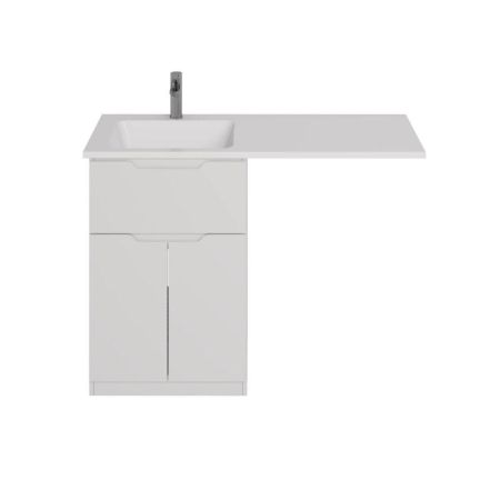 Тумба с раковиной напольная Dreja Vega 60 см, белый, артикул 99-0450-com