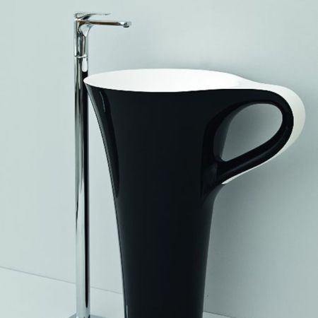 Artceram CUP  Раковина напольная отдельностоящая  70х50хh85 см, без отв под смеситель, без слив перелива,  цвет черно-белый