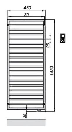 Электрический полотенцесушитель Zehnder Quaro Inox QAEI-140-045/ID Inox Нержавеющая сталь