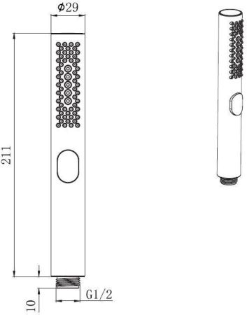 Душевая лейка Allen Brau Priority 5.31A20-GB золото, артикул 5.31A20-GB