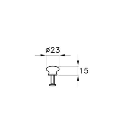 Stella Roma Мебельная ручка D 23 мм. 1084/23 цвет: хром
