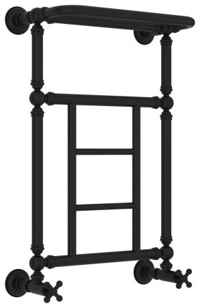 Полотенцесушитель, Сунержа, Ренессанс 1452, водяной, ширина, мм-400, глубина, мм-246, высота, мм-660, подключение-нижнее, мощность, Вт-206, материал-нержавеющая сталь, цвет-матовый чёрный