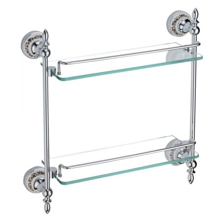 Полка стеклянная Savol S-06822A, хром, артикул S-06822A
