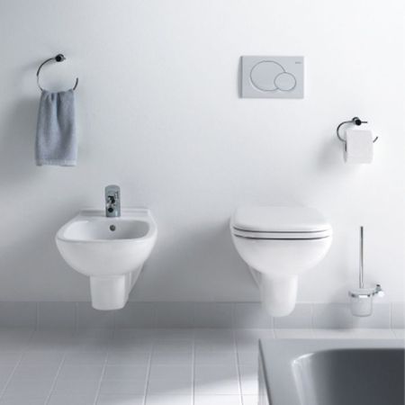 Duravit D-Code Комплект: подвесной унитаз 253509 355х545 мм.+ сиденье с автоматическим закрыванием 006739 ЦЕНА со склада поставщика), артикул 45350900A1 (253509+006739)