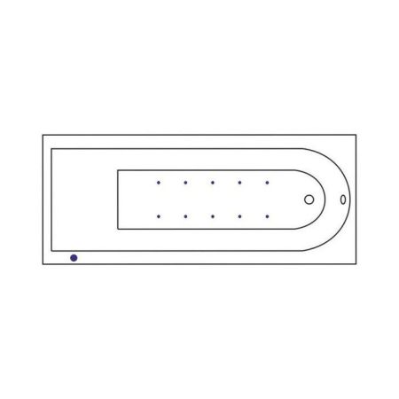 Ванна ACTIMA Aurum 150x70 "AERO" (хром), артикул WAAC.AUR15.AERO.CR