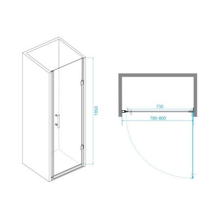 Душевая дверь RGW PA-06B (800, Прозрачное) Душевая дверь RGW PA-06B (800, Прозрачное)