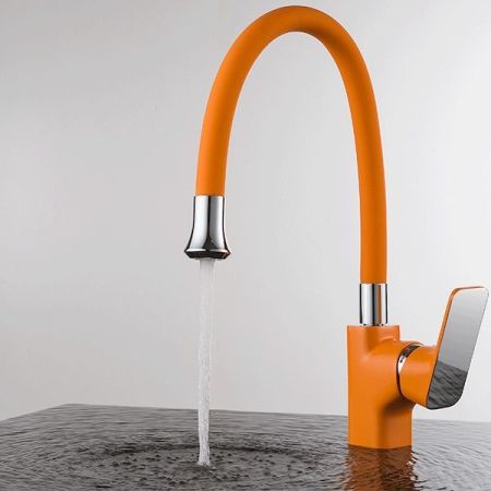 Смеситель для кухни D&K Berlin Kunste DA1432913 Хром Оранжевый, артикул DA1432913