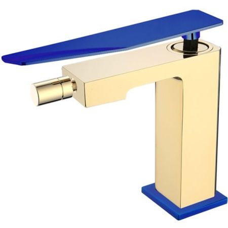Смеситель для биде Boheme Q 146-GUV.2 Золото Синий, артикул 146-GUV.2