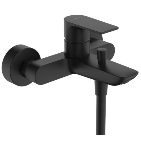 Смеситель для ванны и душа, Hansgrohe, Rebris E, тип открывания воды-однорычажный, тип регулирования воды-керамический картридж, монтаж-настенный, отверстия для монтажа-2, вынос излива, мм-182, регулируемое ограничение температуры, дивертер с переключател, артикул 72450670