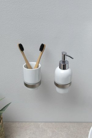 Стакан Allen Brau Priority 6.31002-BN белый/никель браш, артикул 6.31002-BN