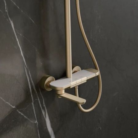 Душевая система BELZ B25713-5, брашированное золото