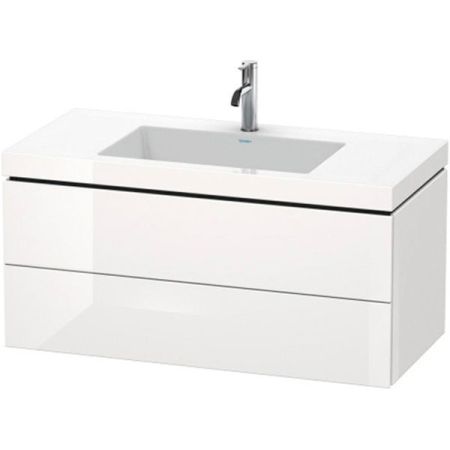 Тумба с раковиной Duravit L-Cube 100 LC6928O2222 подвесная Белый глянец, артикул LC6928O2222