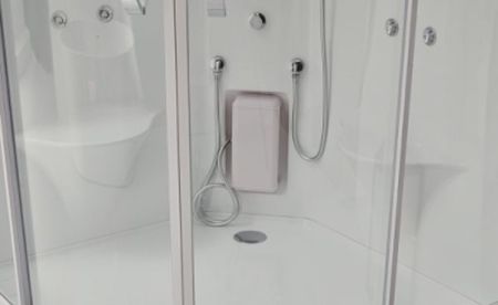 Душевая кабина SSWW WU106B 95x95 с гидромассажем профиль Белый задние стенки Белые