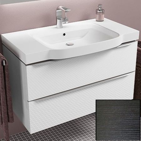 Тумба с раковиной SanVit Тандем 90 ktandem90 с фактурой под дерево подвесная Венге