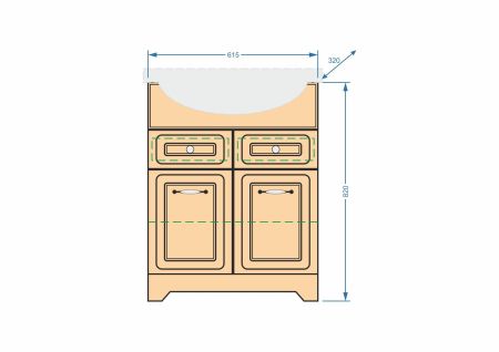Тумба "Кармела 65", карпатская ель, Байкал 65, артикул SP-00000178