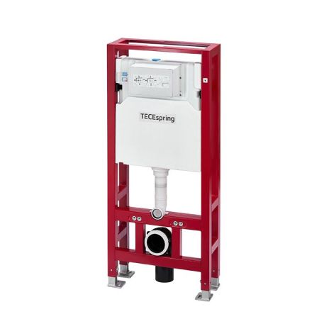 Инсталляция, TECE, TeceSpring, для унитаза, ширина, мм-506, глубина, мм-210, высота, мм-1144, застенный модуль с двойной рамой, присоединение к канализации DN90, материал-сталь, тип установки-отдельностоящий (к полу), клавиша смыва-необходимо заказать, артикул K500393