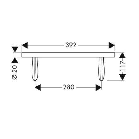 AX Massaud Поручень 392мм, цвет: хром, артикул 42230000