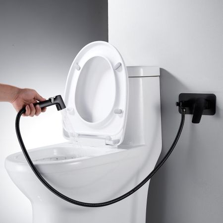 Гигиенический душ со смесителем Shevanik S9905H, черный, артикул S9905H