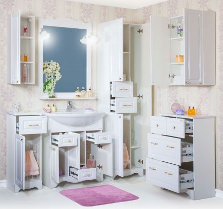 Шкаф навесной Бриклаер АННА 32 см левый, белый, артикул 4627125411526