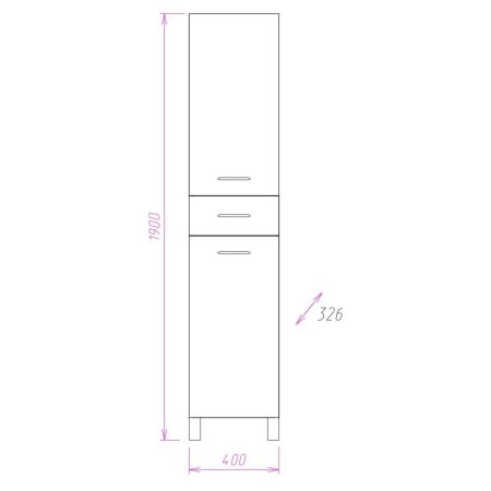 Пенал Onika Модерн 40 напольный, белый, с бельевой корзиной, правый, артикул 404010