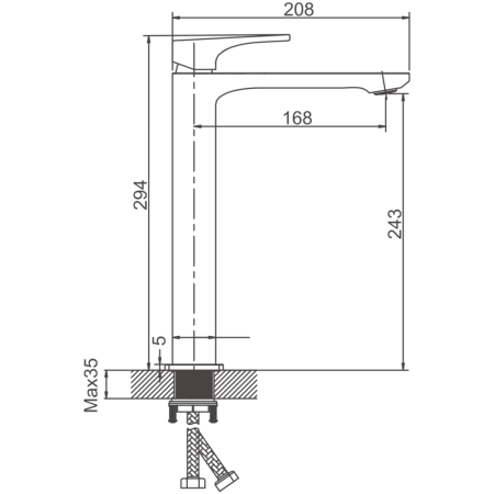 Смеситель для раковины BELZ цвет: черный (B11709-7), артикул B11709-7