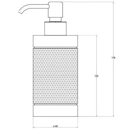 Bertocci Officina 02 Дозатор настольный, цвет Brush. Nickel, артикул 127 7548 6050